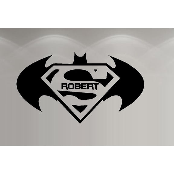 Decal ~ Super Hero ( Custom Name ) Wall or Window Decal 13" x 24"