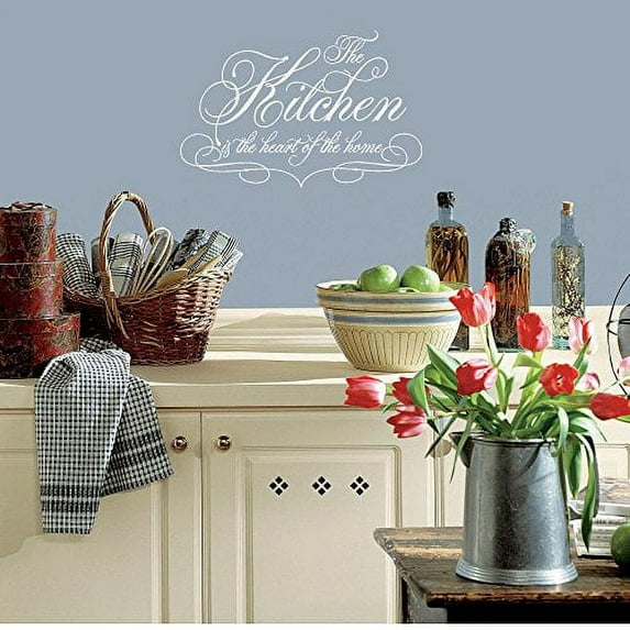 Decal ~ The KITCHEN is the heart of the Home ~ Wall or Window Decal 13" x 20"