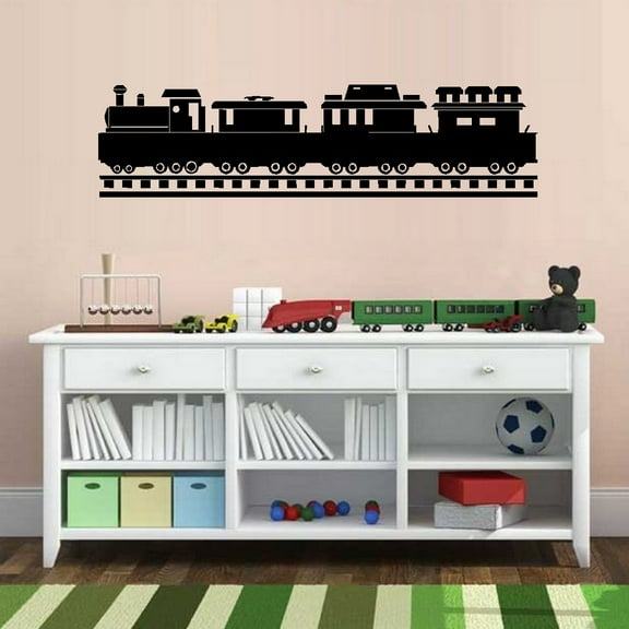 Decal ~ Train #4 ~ WALL DECAL, HOME DECOR 10" x 39"