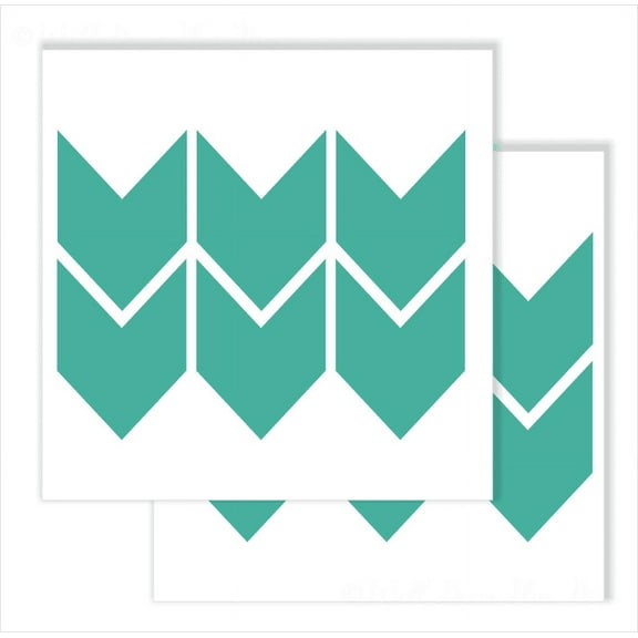 Decal Vinyl Sticker Arrows Simple Peel-n-Stick Modern Wall Dcor, 12pc, 4x5-inch Each, Turquoise
