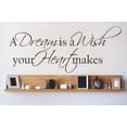 thumbnail image 1 of Decal - Vinyl Wall Sticker : A Dream Is A Wish Your Heart Makes Quote 8x20", 1 of 1