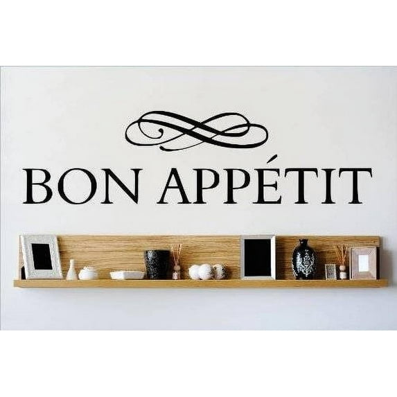 Design With Vinyl Bon Appetit Decal - Vinyl Wall Sticker