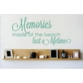 thumbnail image 1 of Decal - Vinyl Wall Sticker : Memories made at the beach last a lifetime Quote Home Decor Sticker - Vinyl Wall Decal Size: 8x20", 1 of 1