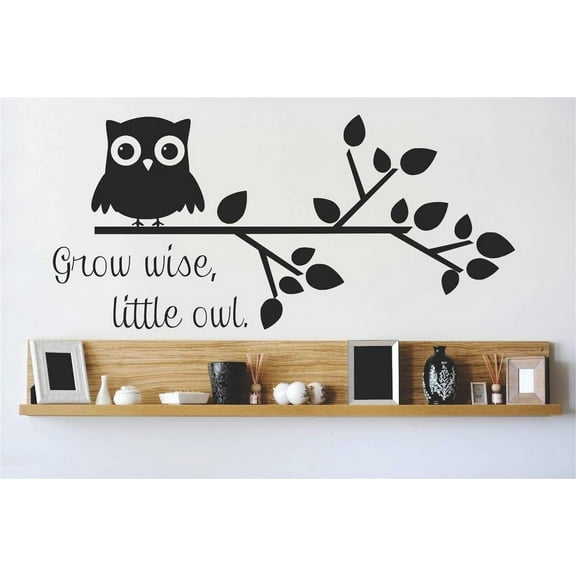 Design with Vinyl Grow Wise Little Owl Wall Sticker