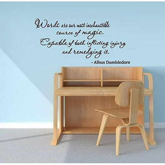Decal ~ WORDS ARE OUR MOST INEXHAUSTIBLE SOURCE OF MAGIC #3 ~ WALL DECAL , 13" X 27"