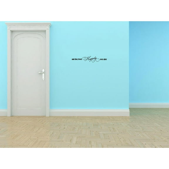 Decal - Wall Sticker : And They Lived Happily Ever After Quote Home Decor Picture Art 6x24 Inches