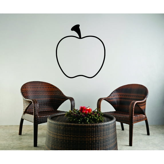 Decal Wall Sticker : Apple Silhouette 16x24 Inches