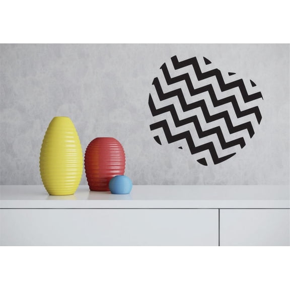 Decal Wall Sticker : Apple Zigzag Print Pattern 20x30 Inches