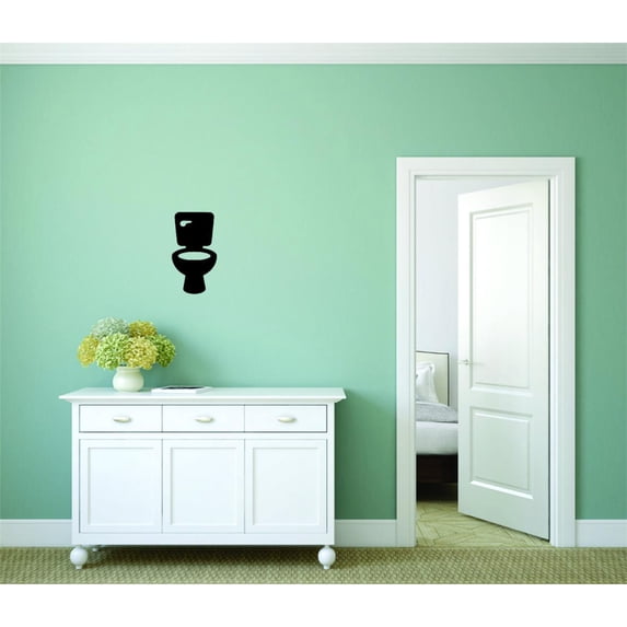 Decal Wall Sticker - Bathroom Symbol Door Sign Home Decor Picture Art 8x20 Inches