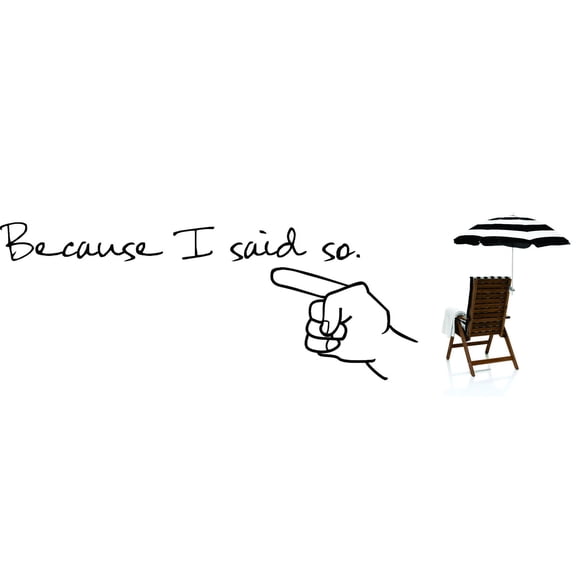 Decal Wall Sticker : Because I Said So Quote 14x28 Inches