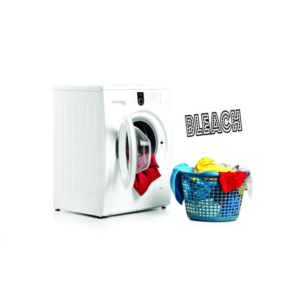 Decal - Wall Sticker : Bleach Laundry Room Quote Home Decor Picture Art 8x20 Inches