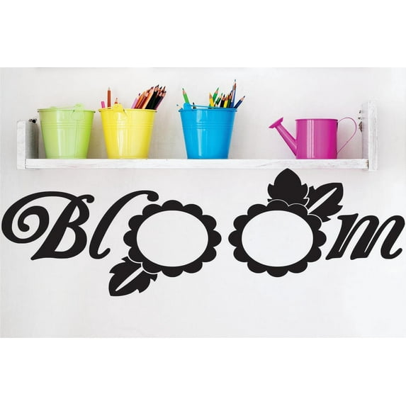 Decal Wall Sticker : Bloom Flower Sign 16x24 Inches