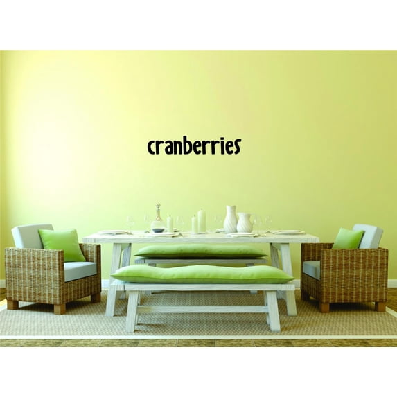 Decal Wall Sticker - Cranberries Home Decor Picture Art 6x24 Inches