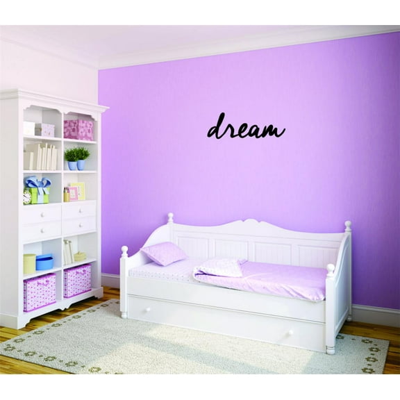 Decal Wall Sticker - Dream Text Lettering Life QuoteHome Decor Picture Art 6x24 Inches