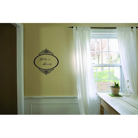Decal - Wall Sticker : Families Are Heavenly Quote Home Decor Picture Art 12x12 Inches