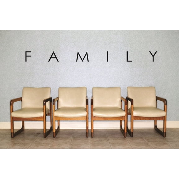 Decal Wall Sticker : Family Lettering Text Quote 12x30 Inches