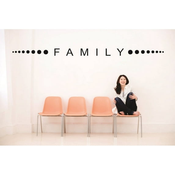 Decal Wall Sticker : Family Silhouette 16x40 Inches