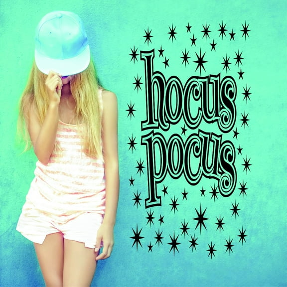Decal Wall Sticker : Hocus Pocus Star Sign Design 12x18 Inches