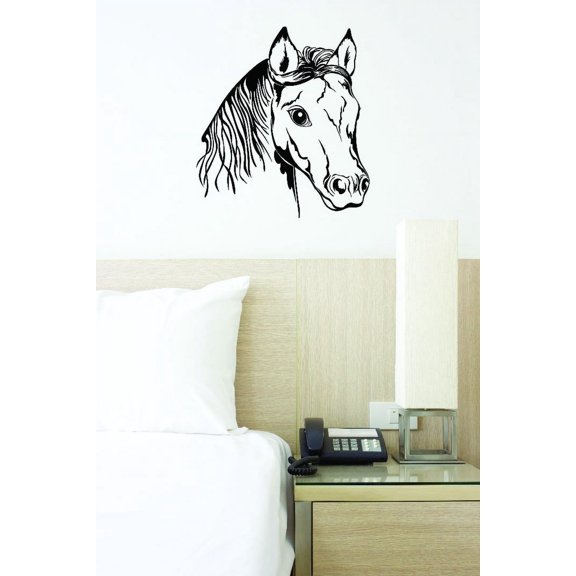 Decal Wall Sticker : Horse Head Animal 16x24 Inches