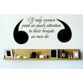 thumbnail image 1 of Decal Wall Sticker : If Only Women Paid As Much Attention To Their Breast As Mens Do Breast Cancer Awareness Inspirational Quote 20x30", 1 of 2