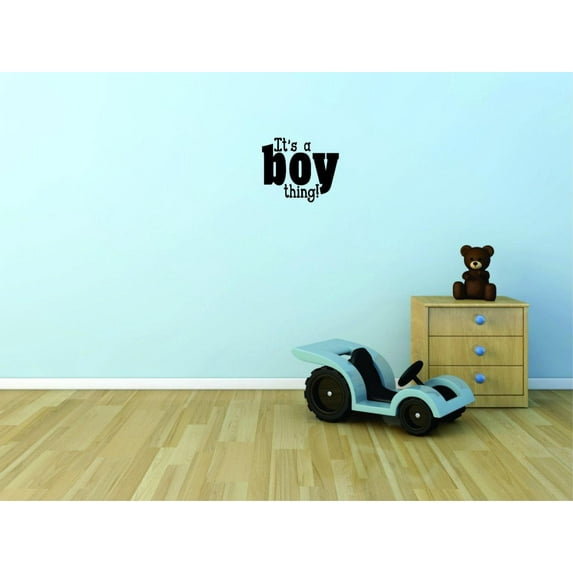 Decal Wall Sticker - It’s A Boy Thing Kids Teen Bedroom Quote Home Decor Picture Art 12x12 Inches