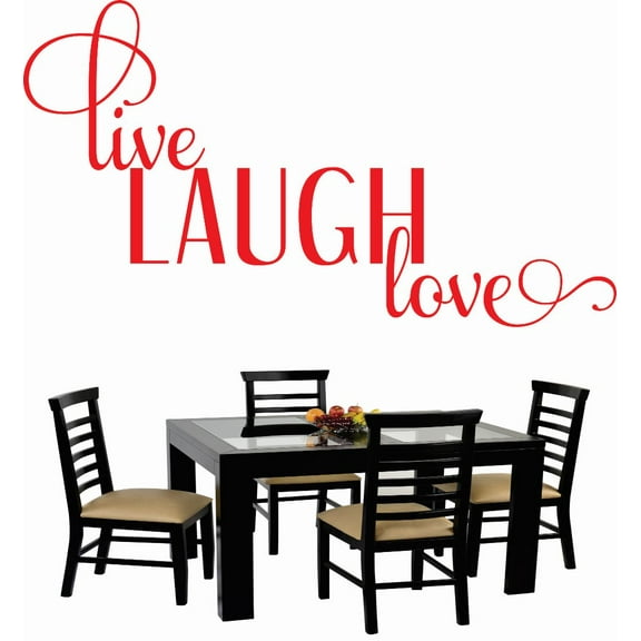 Decal Wall Sticker : Live Laugh Love Life Quote 16x24 Inches