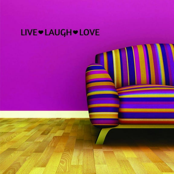 Decal Wall Sticker - Live Laugh Love Love Life Wedding Quote Home Decor Picture Art 6x24 Inches