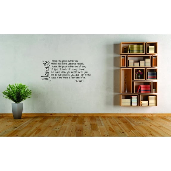 Decal Wall Sticker - Namaste Home Decor Picture Art 10x20 Inches
