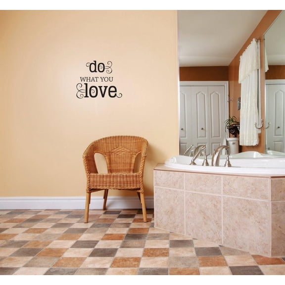 Decal Wall Sticker - ON NOW : Do What You Love Text Lettering Quote Bedroom Living Room Home Decor Picture Art Size :18 Inches x 18 Inches