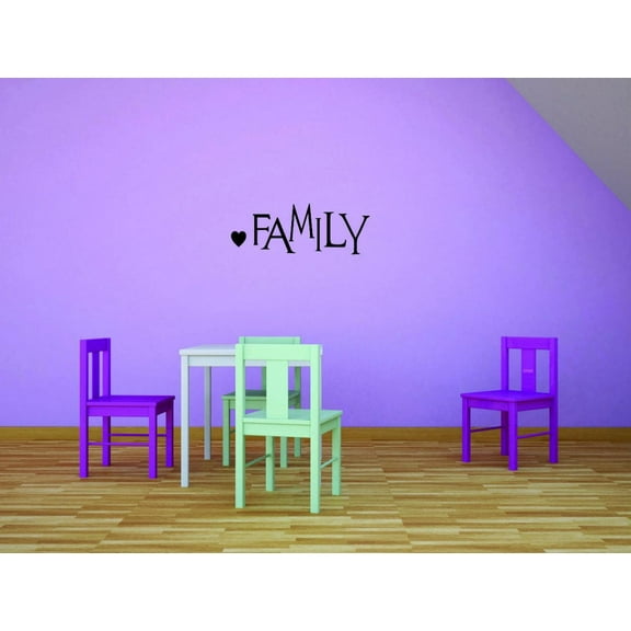Decal Wall Sticker - ON NOW : Family Quote Living Room Bedroom Home Decor Picture Art Size :12 Inches x 30 Inches