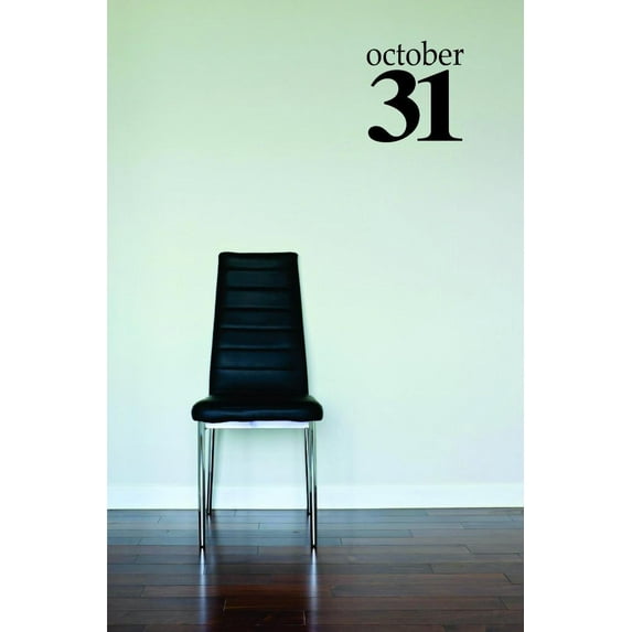Decal Wall Sticker - October 1 Halloween Holiday Trick Or Treat Quote Home Decor Picture Art 16x16 Inches
