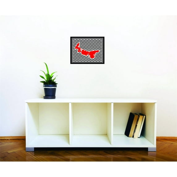 Decal Wall Sticker - Prince Edward Island Canada Canadian Providence Map Home Decor Picture Art 16x26 Inches