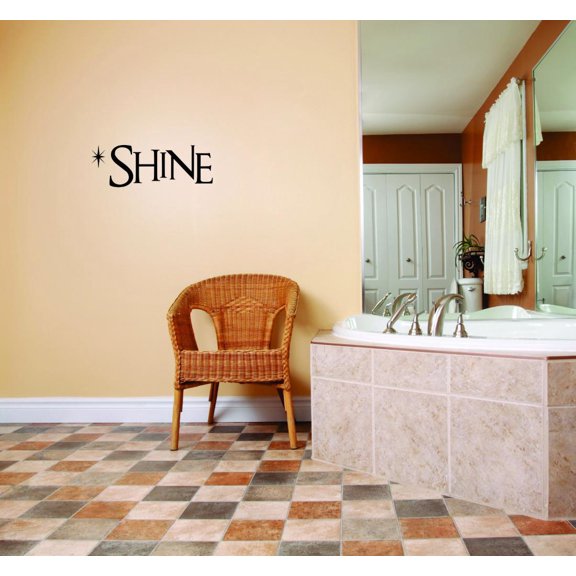 Decal Wall Sticker - Shine Quote Home Decor Picture Art 8x20 Inches