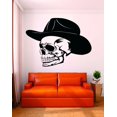 thumbnail image 1 of Decal Wall Sticker : Skeleton Head Skull With Hat Silhouette 20x30 Inches, 1 of 2