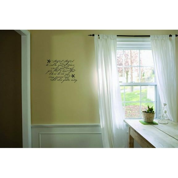 Decal Wall Sticker Starfish Starfish Be Calm At Peace Smile & Laugh That Is How God Likes To See You Sing Praises 18 x 18 Inches