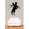 thumbnail image 1 of Decal Wall Sticker : Western Cowboy Horse Lead Rope Silhouette 20x30 Inches, 1 of 1