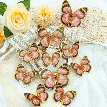 120-Piece 3D Butterfly Wall Decals - Removable White PVC Stickers In 3 Sizes For Kids Room, Wedding, Home Decor