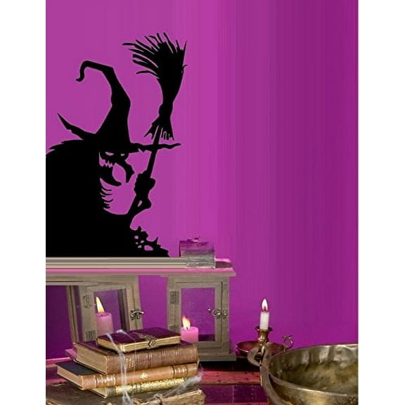 Decal ~ Wicked Witch #11 ~ HALLOWEEN: WALL OR WINDOW DECAL, 13" X 20"