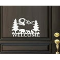 thumbnail image 1 of Decal ~ Wild Life Scene, (Custom Name) or Welcome: Decal 13" x 20"(Wht BEAR Welcome), 1 of 3