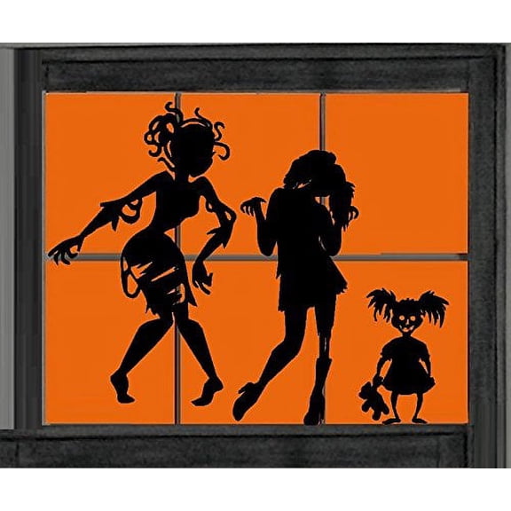 Decal ~ Zombie Girls (Ghouls) Gone Wild #2 ~ Wall or Auto Decal THREE SILHOUETTES 13" X 16"