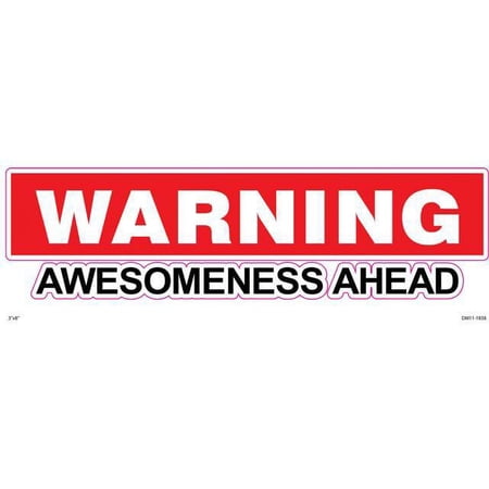 DecalMania Decal 8-Inch Awesomeness Warning DM111838 Fun Vinyl Decals for Cars Trucks Tumblers Bumper Sticker