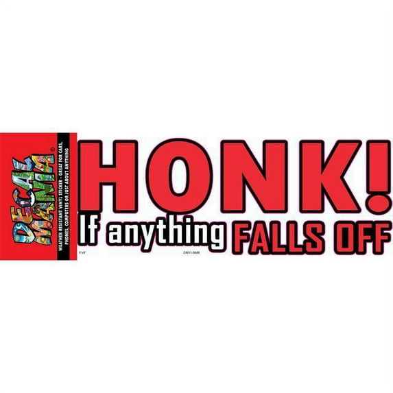 DecalMania Decal 8-Inch Honk If Anything Falls Off DM110688 Vinyl Bumper Sticker Truck Decals Car Sticker