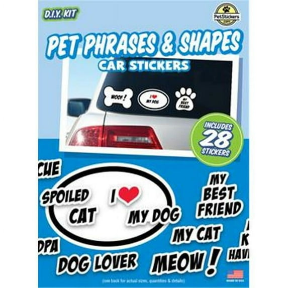 Decalcomania 9054 Pet Phrases & Shapes Stickers - Value Kit