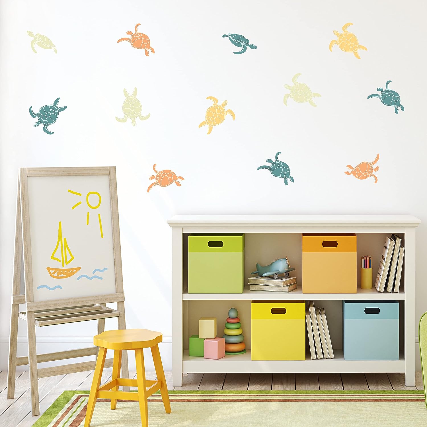 Sea Turtles Wall Decals Set of 18 Turtle Wall Stickers