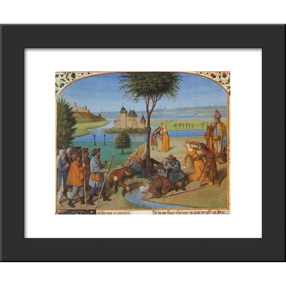 Decameron 20x24 Framed Art Print by Jean Fouquet