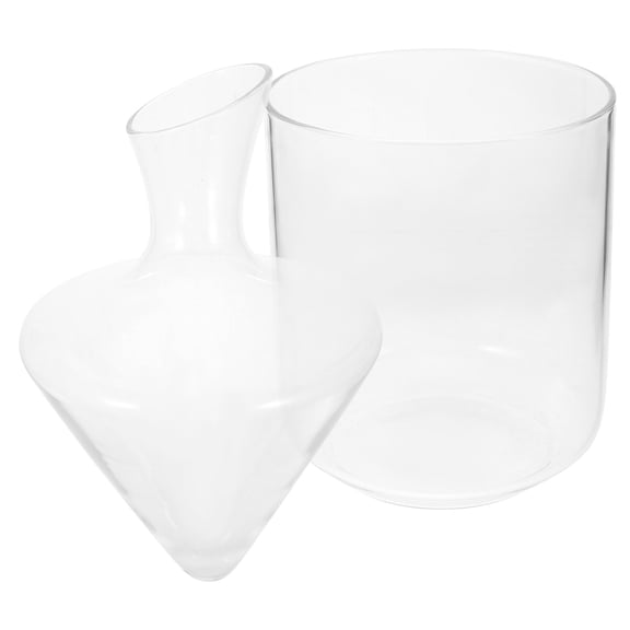 HEMOTON Clear Synthetic Wine Decanter for Home Use, Red Wine Flavor with Unique Design, 1 Piece