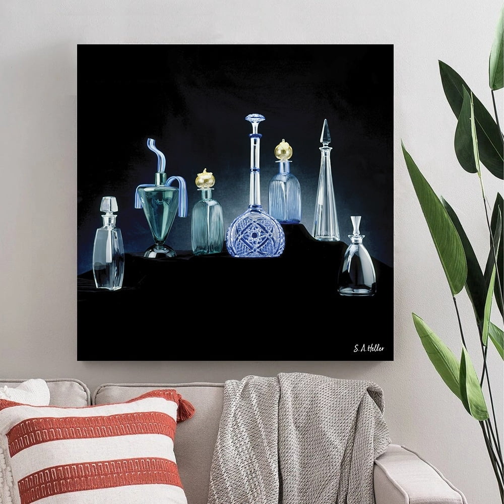 Decanters by photographer Steven A. Heller - 14"x14" Canvas Artwork - Multi-Color 14 x 14