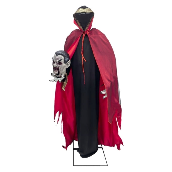 Vampire Halloween Animatronic with Talking Head, 5ft 11in, by Haunted Hill Farm