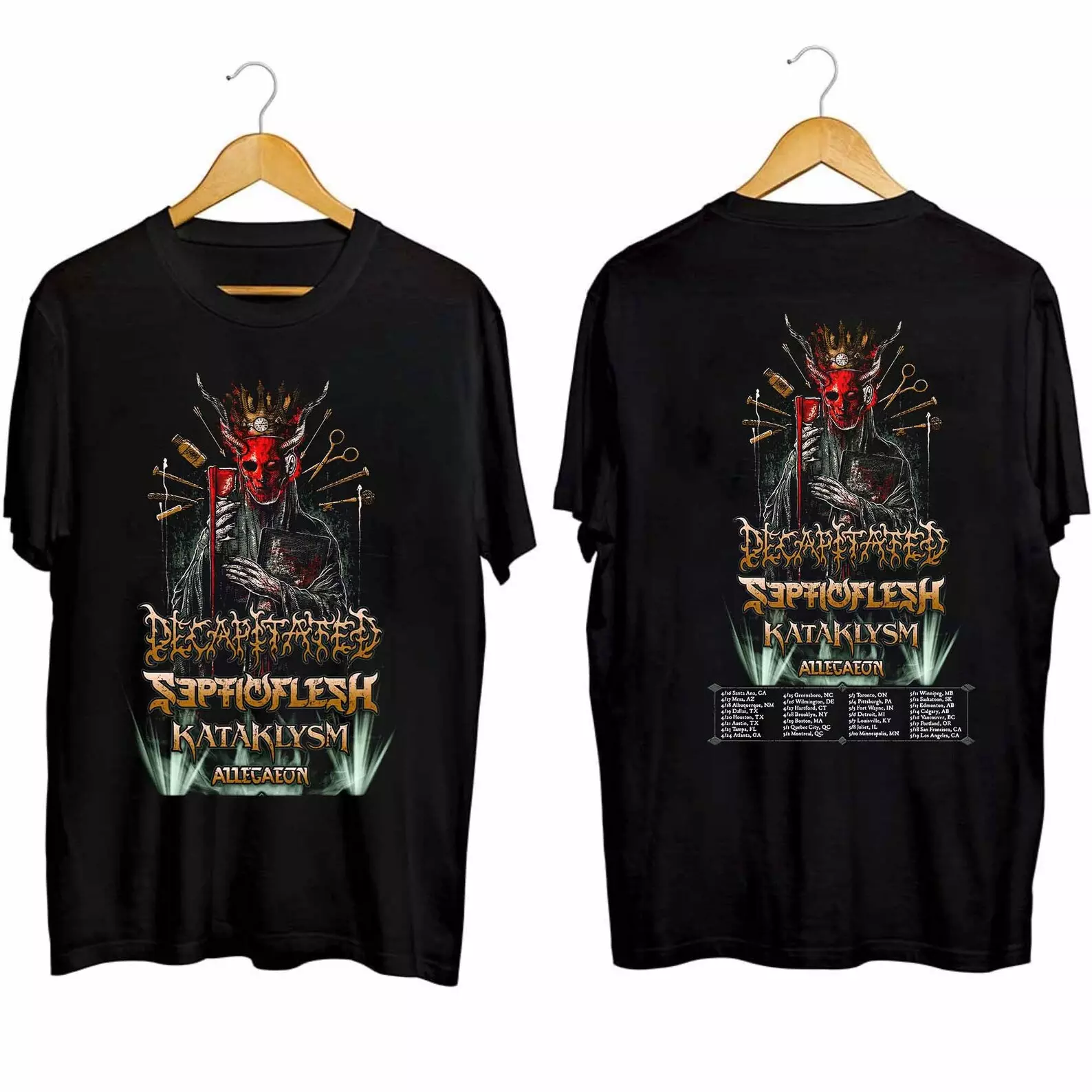 Decapitated and Septicflesh 2024 Tour TShirt