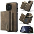 thumbnail image 1 of Decase 2-in-1 Detachable Wallet Case for iPhone 12 Pro / 12 6.1" with RFID Blocking Card Holder Kickstand Function Shockproof ,Soft PU Leather Removable Protective Cover,for Women and Men,coffee, 1 of 8